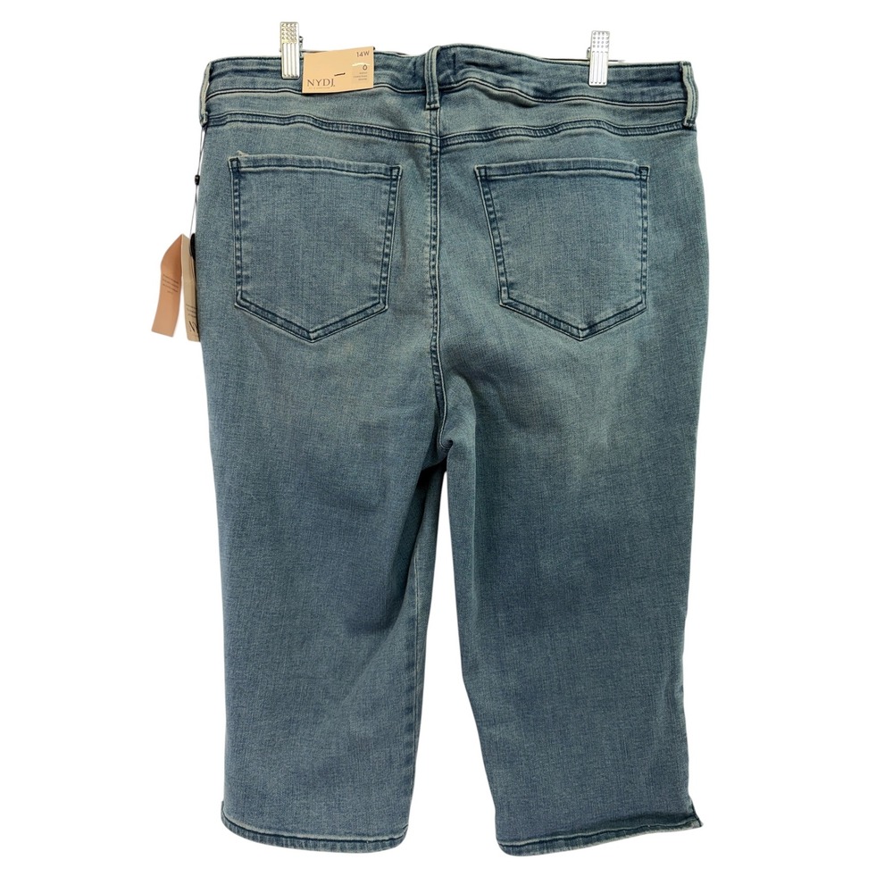 NYDJ Skinny Capri Jeans Arroyo Blue Lift Tuck Water Conscious 14W 36x18 (AA6) - Picture 6 of 8